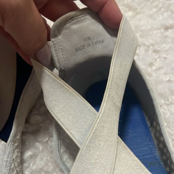 Tory Burch Sport White Flats with Elastic Straps 10 - Picture 4 of 5